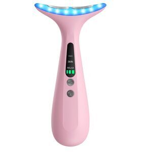 Facial & Neck Massager Skin Lifting Tool - Wrinkle Reducer Pink